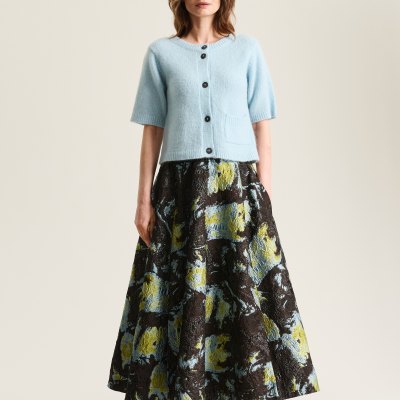 HISASHI SHORT SLEEVE BLOUSE MONET BLUE 15531