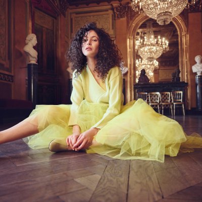 HISASHI V-NECK BLOUSE LEMONADE 15530