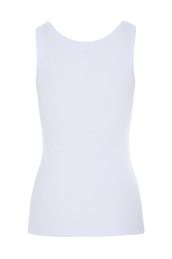 Naibu Ribbed Tank Top White 15244
