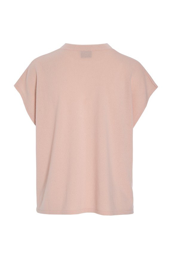 Kumo Cashmere Blouse With Buttons Dusty Rose 15344