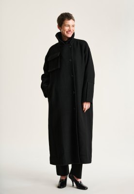 Nishin Long Coat Black 15437