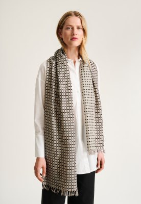 Check Threads Scarf Stone Check Threads 15473