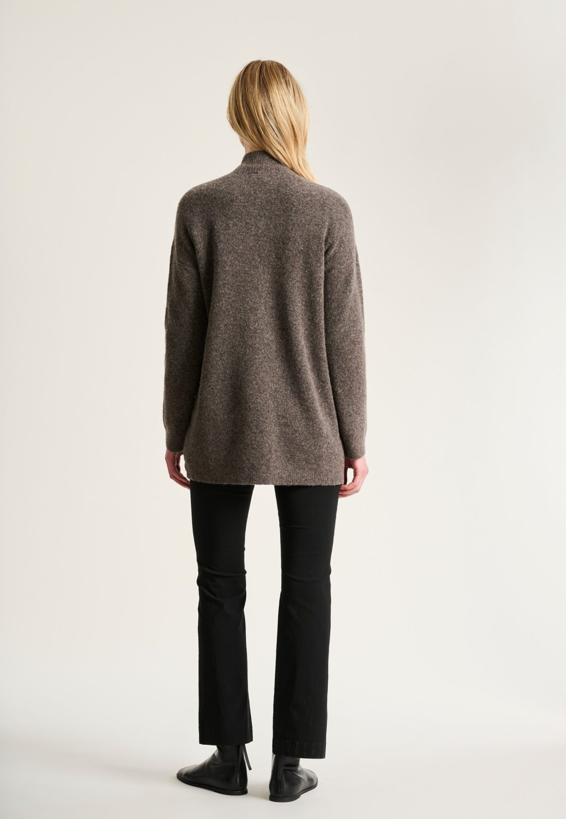Hitsuji Cardigan With Zipper Earth Mélange 15461