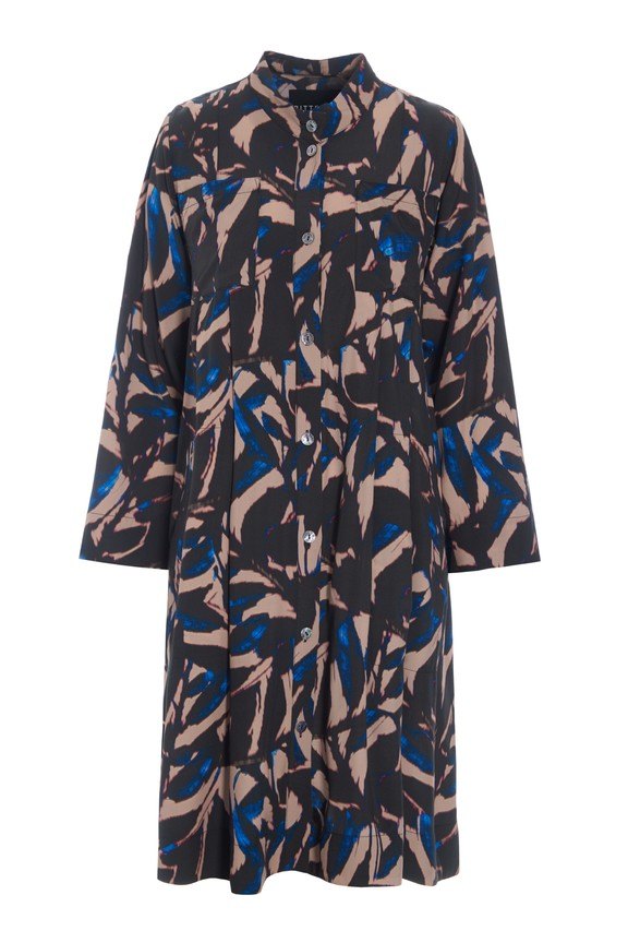 Iki Fsc Dress With Pockets Leaves 15292
