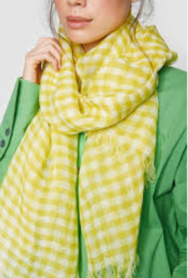 Gingham Citronella Scarf