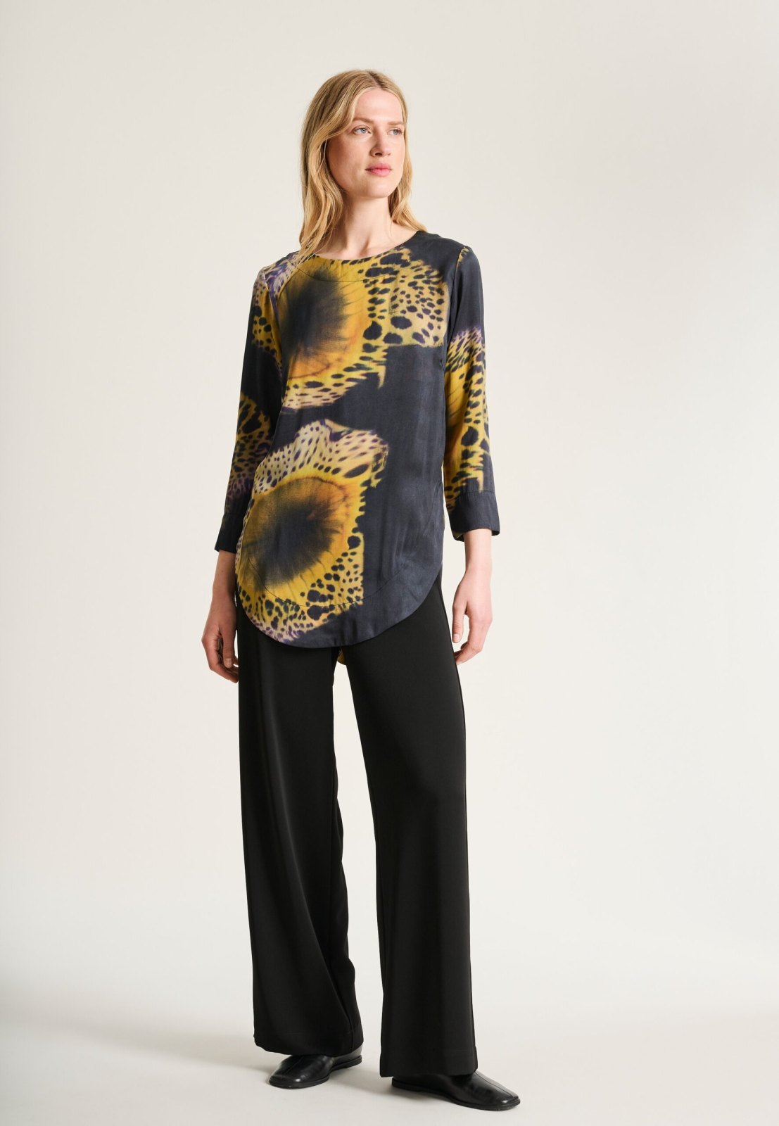Shinobe Boat Neck Blouse Yellow Orchid 15409