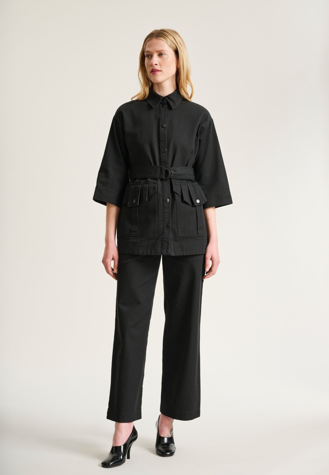 Hayato Long Jacket Black 15277
