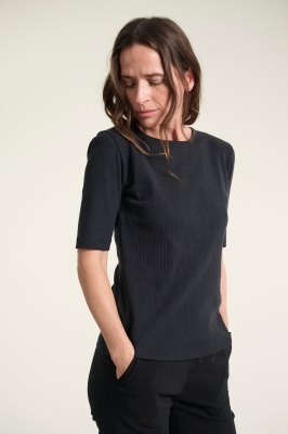 Naibu Rib Blouse Black 15072
