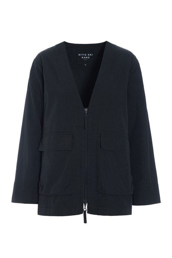 Tazuke Jacket With Zip Black 15399