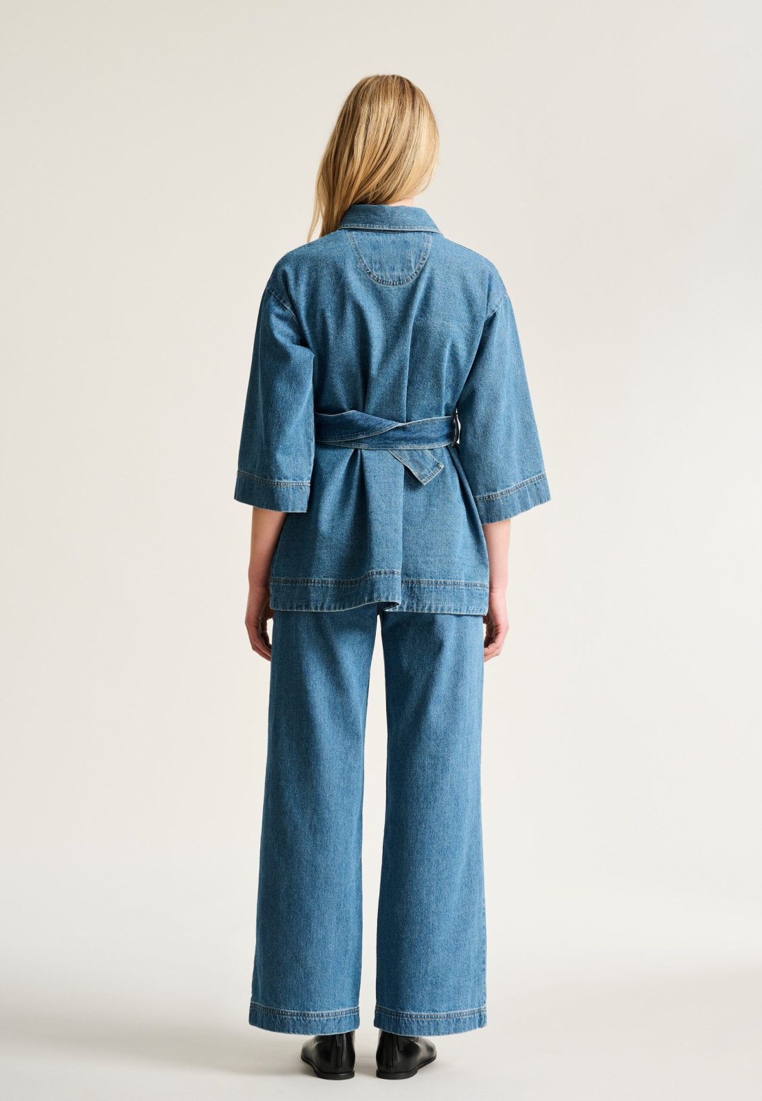 Hayato Long Jacket Blue Denim 15277