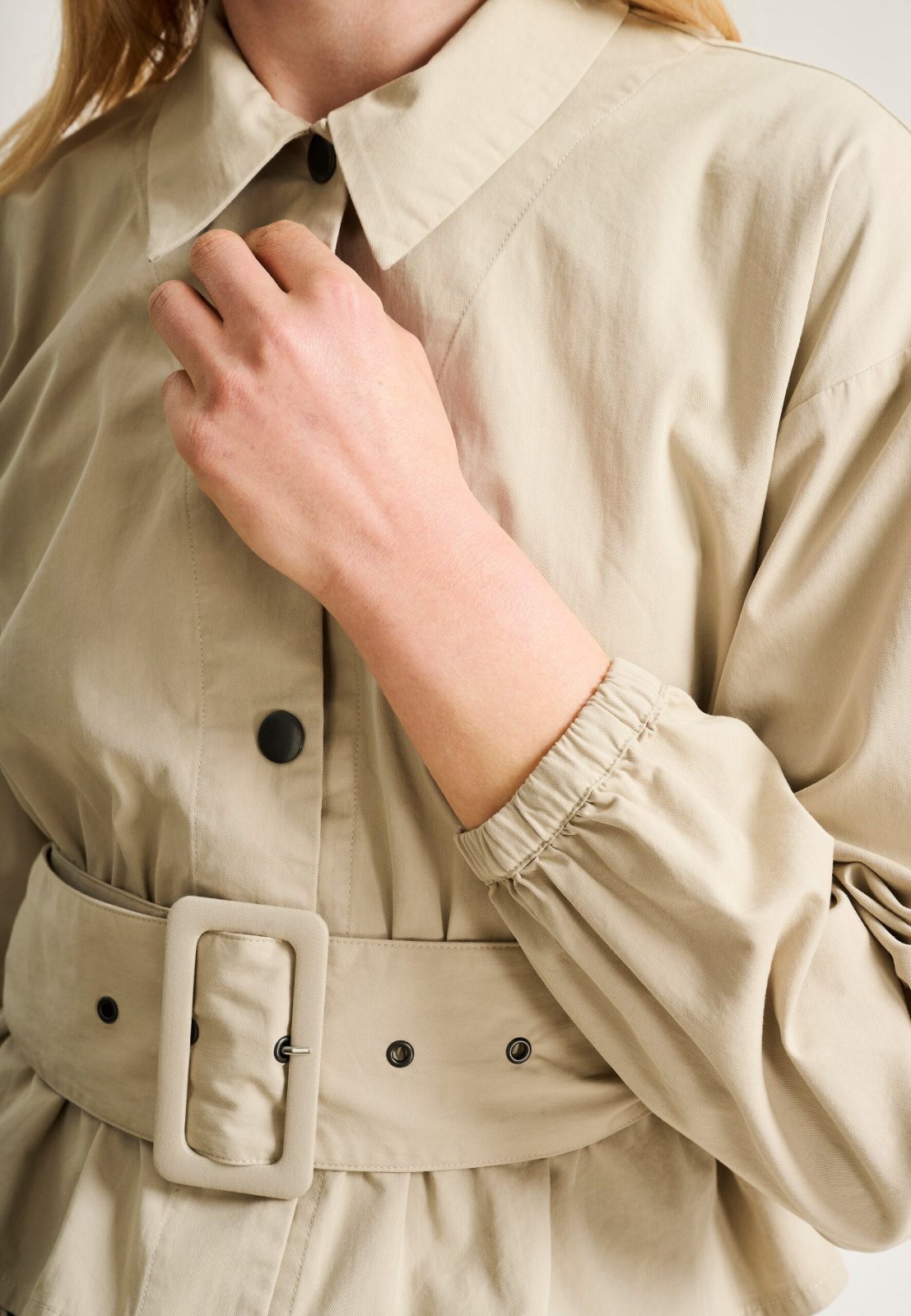 Tazuke Belted Jacket Stone 15400