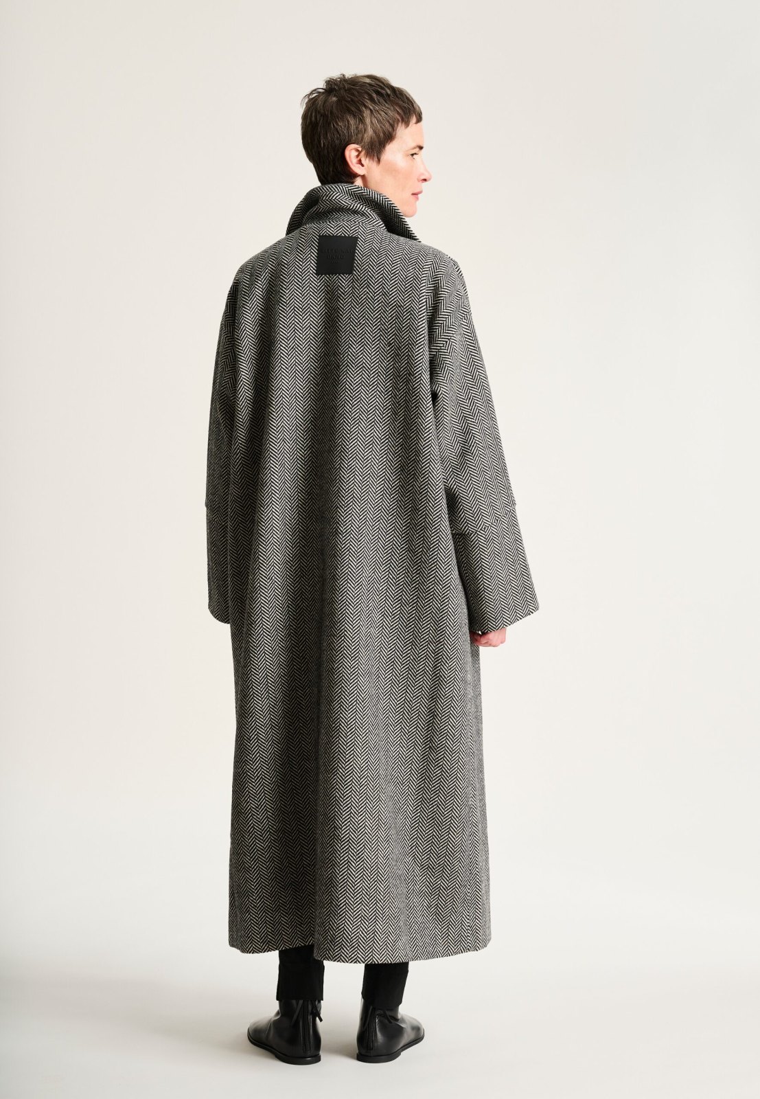 Nishin Long Coat Herringbone 15437
