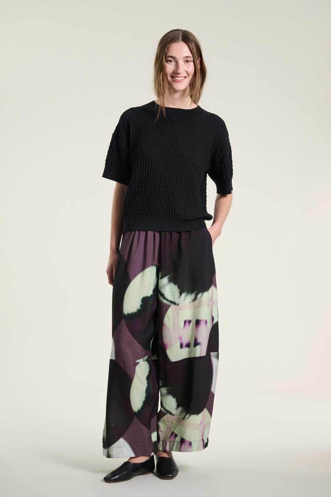 Saku Short-Sleeved Blouse Black 15175