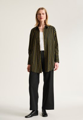 Golden Stripes Oversized Shirt Black Golden Stripes 15310