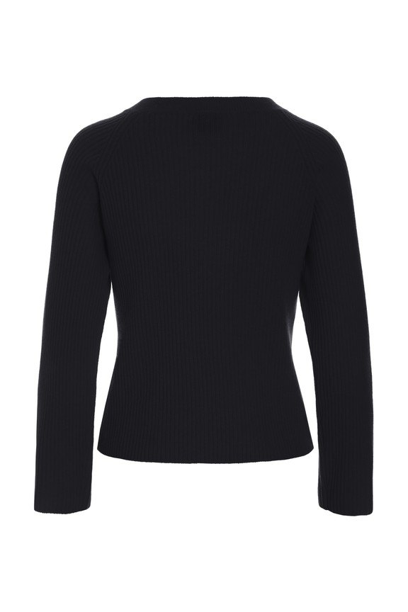 Kumo Cashmere Raglan Blouse Black 15345
