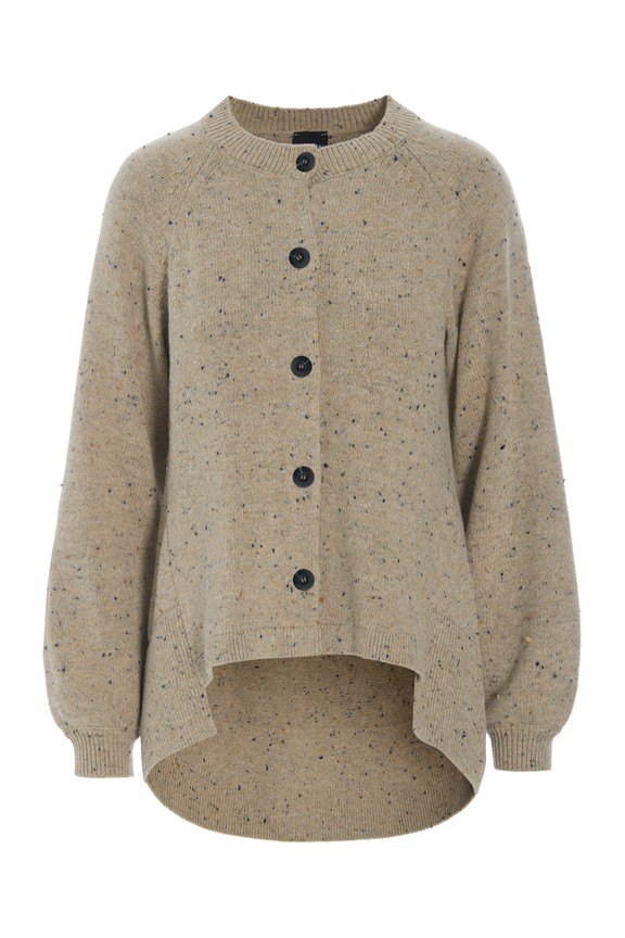 Shinabi Cardigan With Buttons Stone With Sprinkles 15466