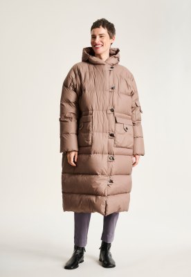 Feather Down Coat With Pockets Deer 15427