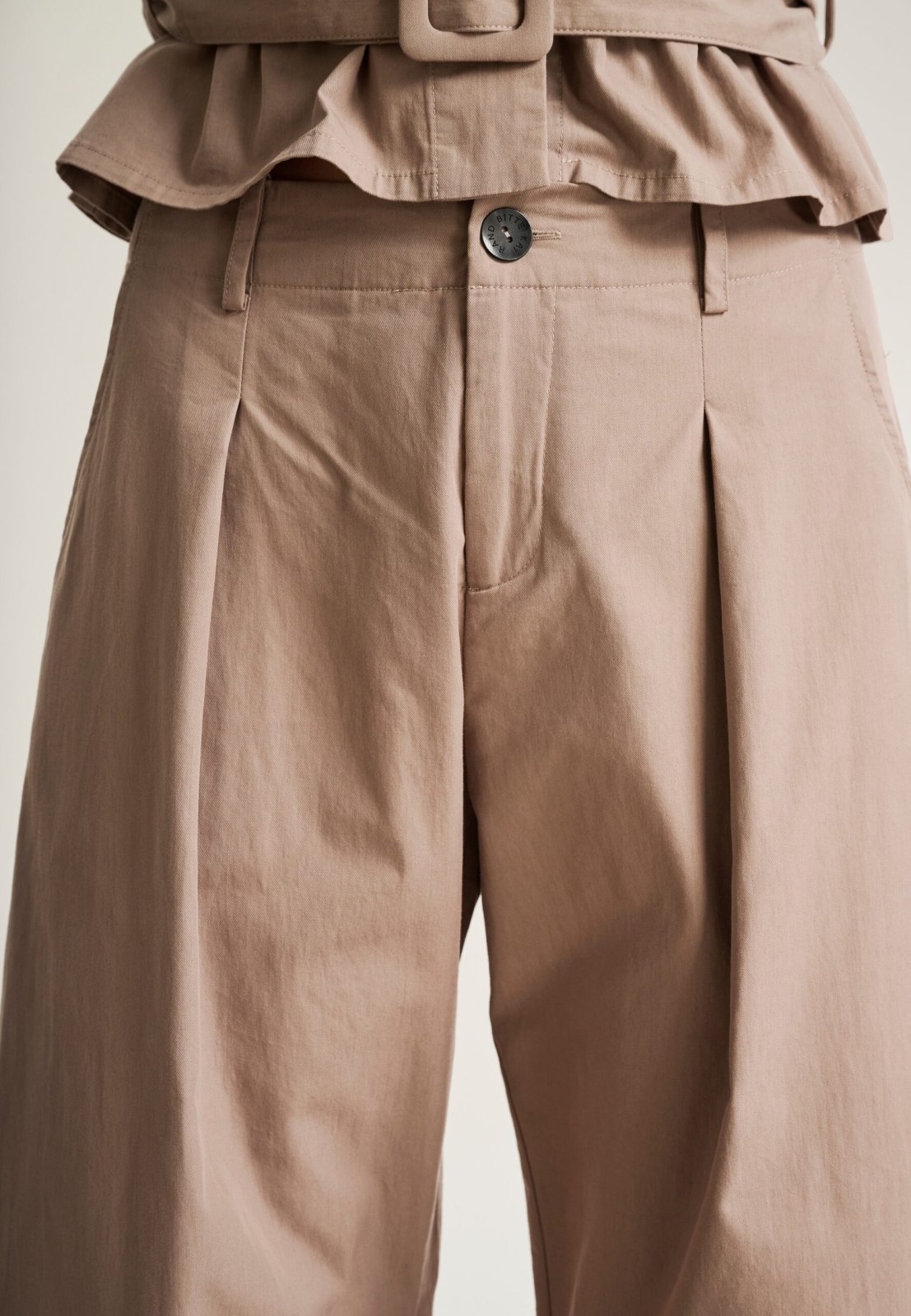 Tazuke Pintuck Trousers Deer 15401