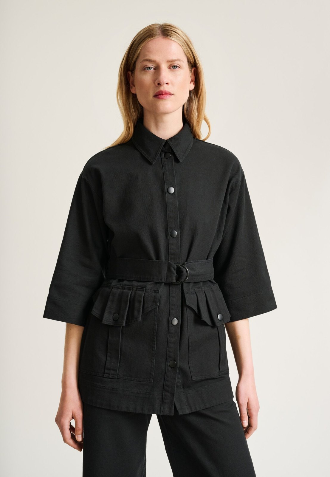 Hayato Long Jacket Black 15277