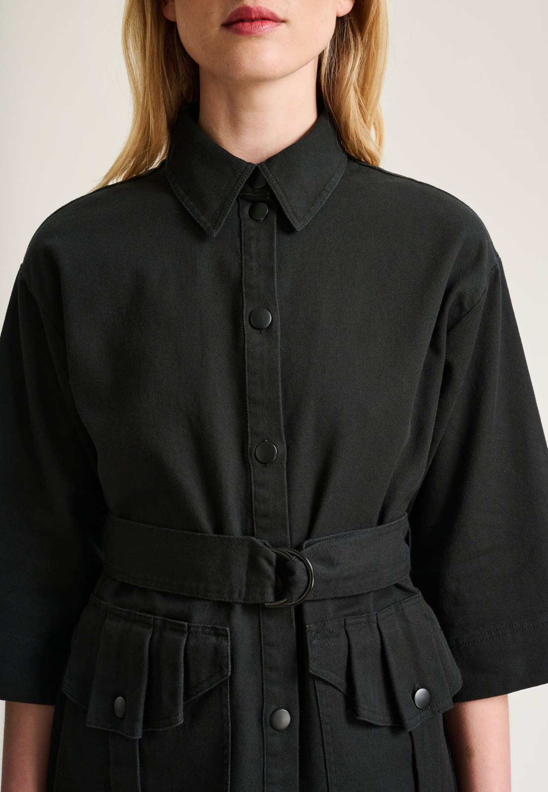 Hayato Long Jacket Black 15277