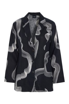 Hikazu Jacket With Lapel Collar Waves 14990
