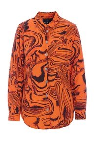 Iki Fsc shirt with collar Orange Oysters 15295