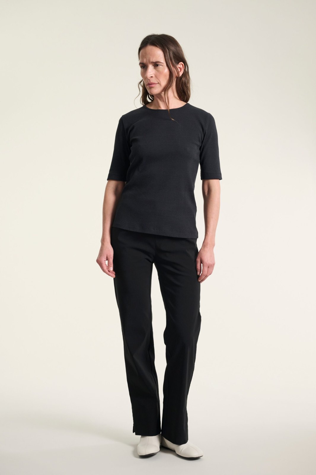 Naibu Rib Blouse Black 15072