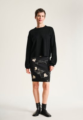 Kumo Cashmere Long Sleeved Blouse Black 15347