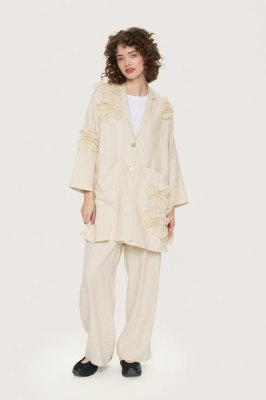Lazy Linen Trousers with Pockets Ivory 14385