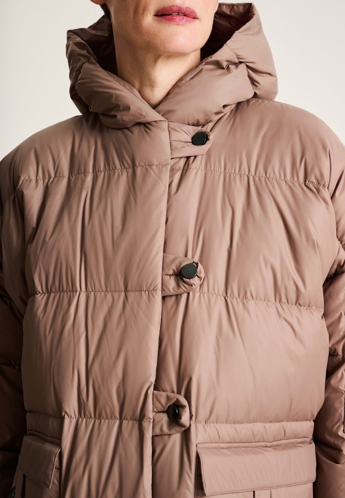 Feather Down Coat With Pockets Deer 15427