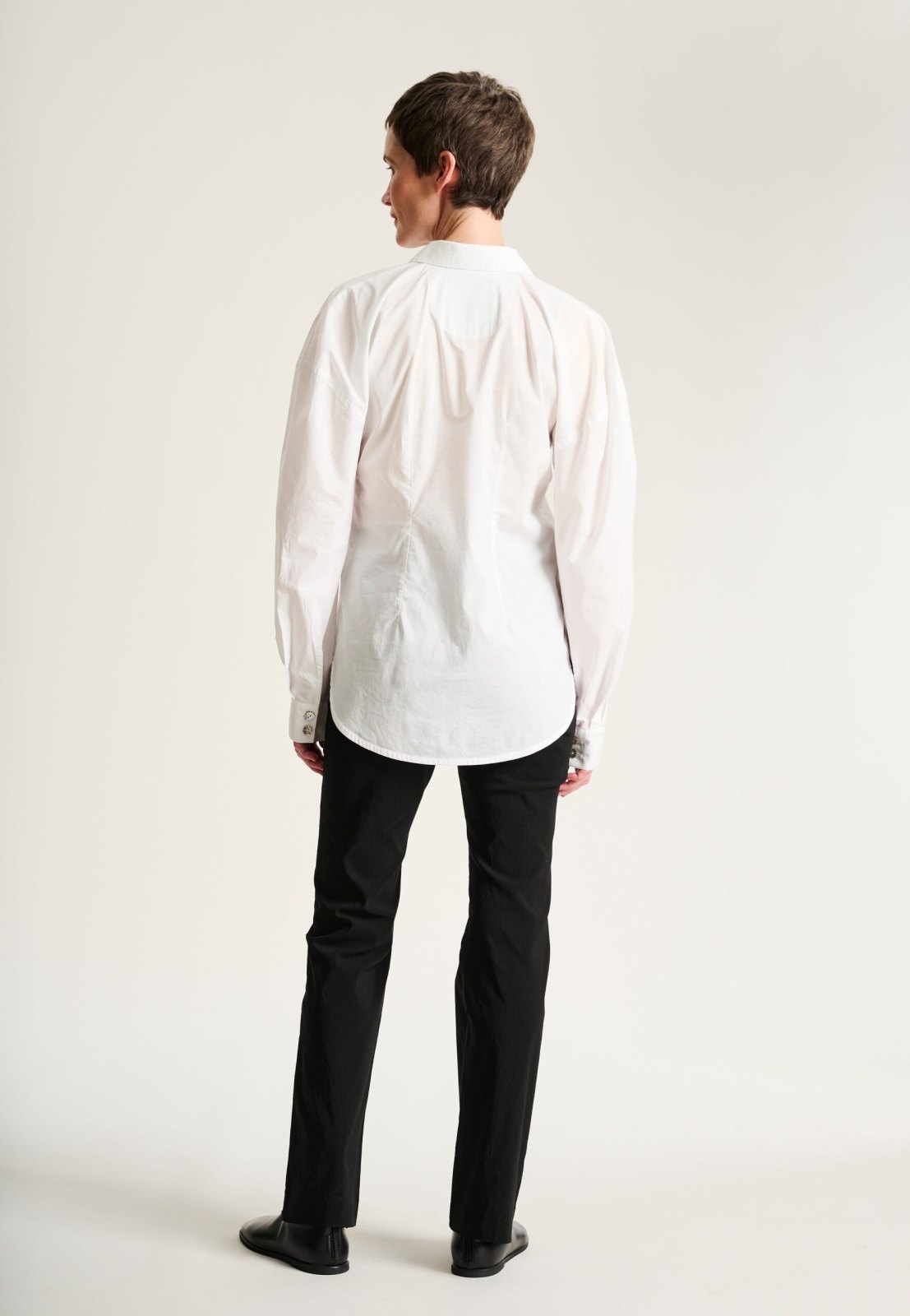 Core Cotton Sculptural Shirt White 15304