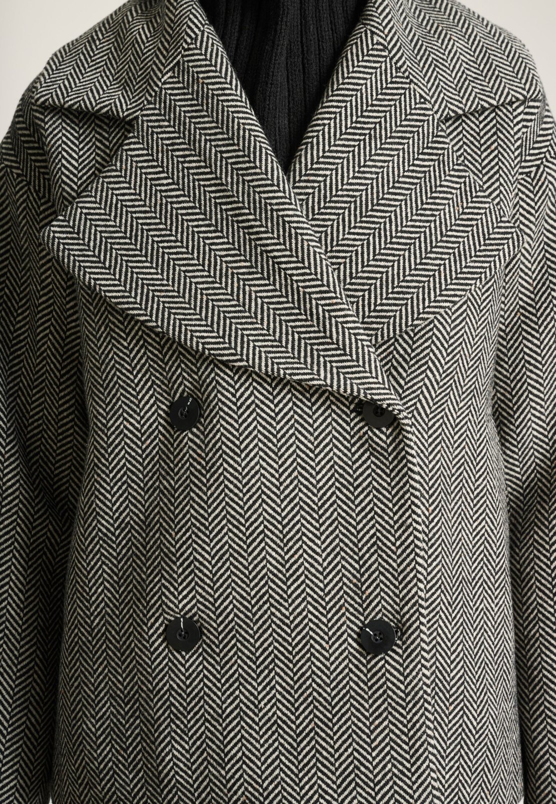 Nishin Double Breasted Jacket Herringbone 15438