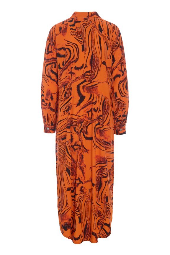 Iki Fsc Shirt Dress Orange Oysters 15338