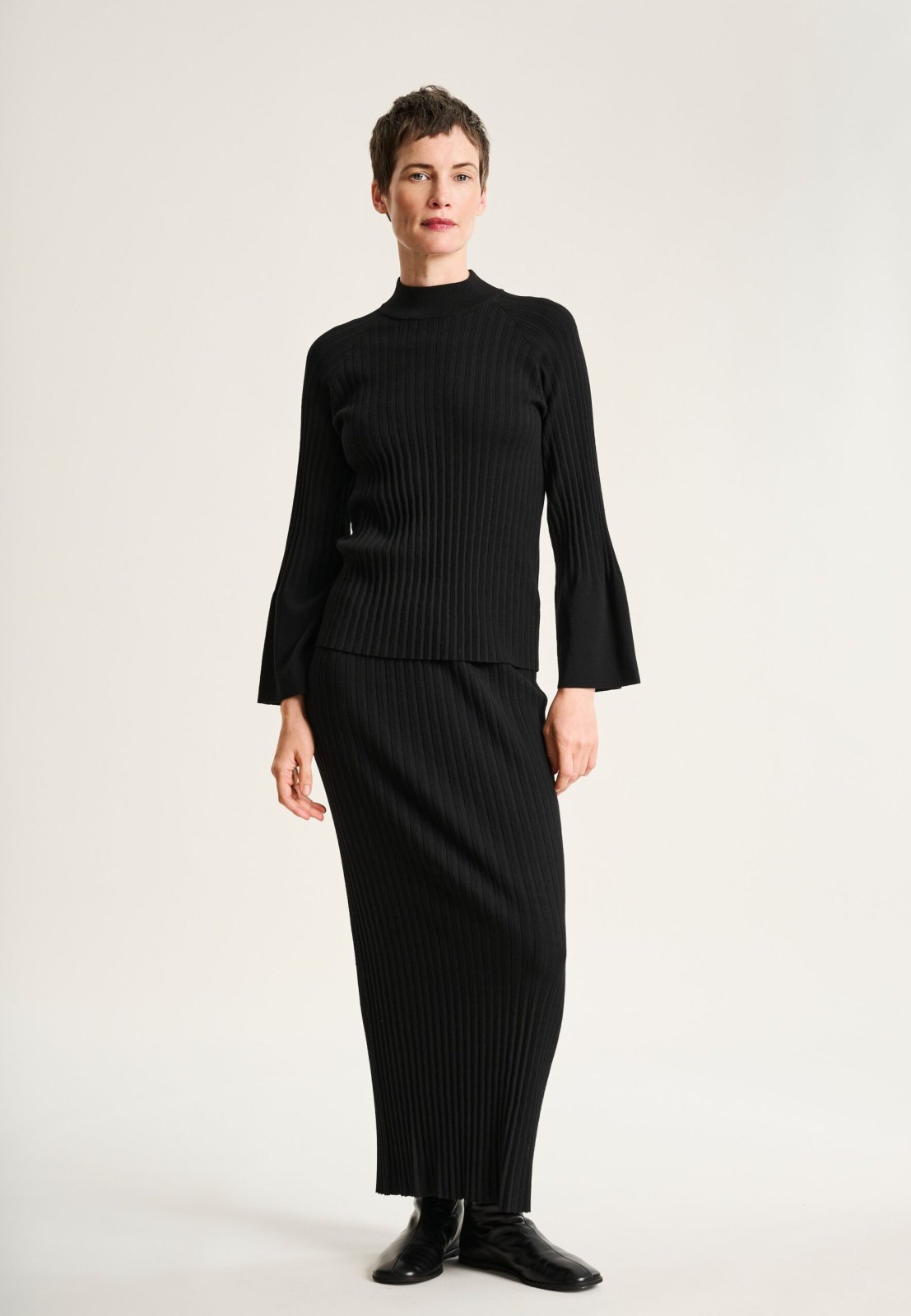 Akiko High Neck Blouse Black 15350