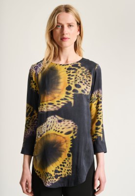 Shinobe Boat Neck Blouse Yellow Orchid 15409