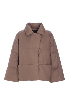 Feather Down Lapel Jacket Deer 15429