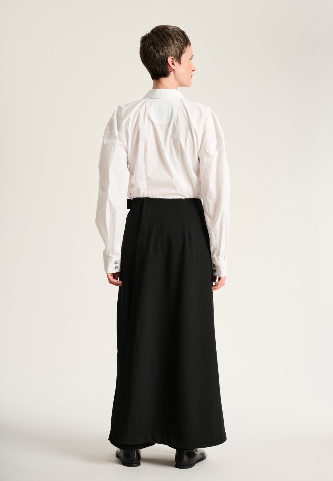 Sayaka Trousers with Skirt Black 15267