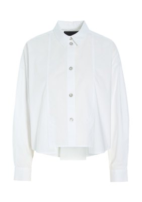Core Cotton Shirt With Pleats White 15307