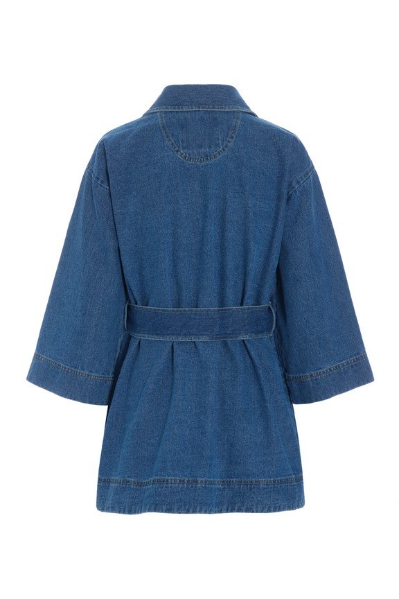 Hayato Long Jacket Blue Denim 15277