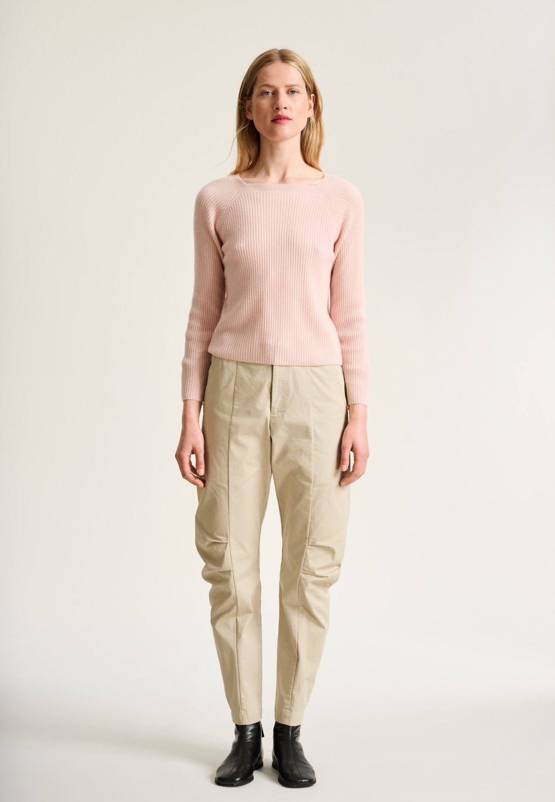 Kumo Cashmere Raglan Blouse Dusty Rose 15345