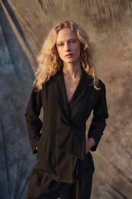 Sayaka Bow Jacket Black 15263