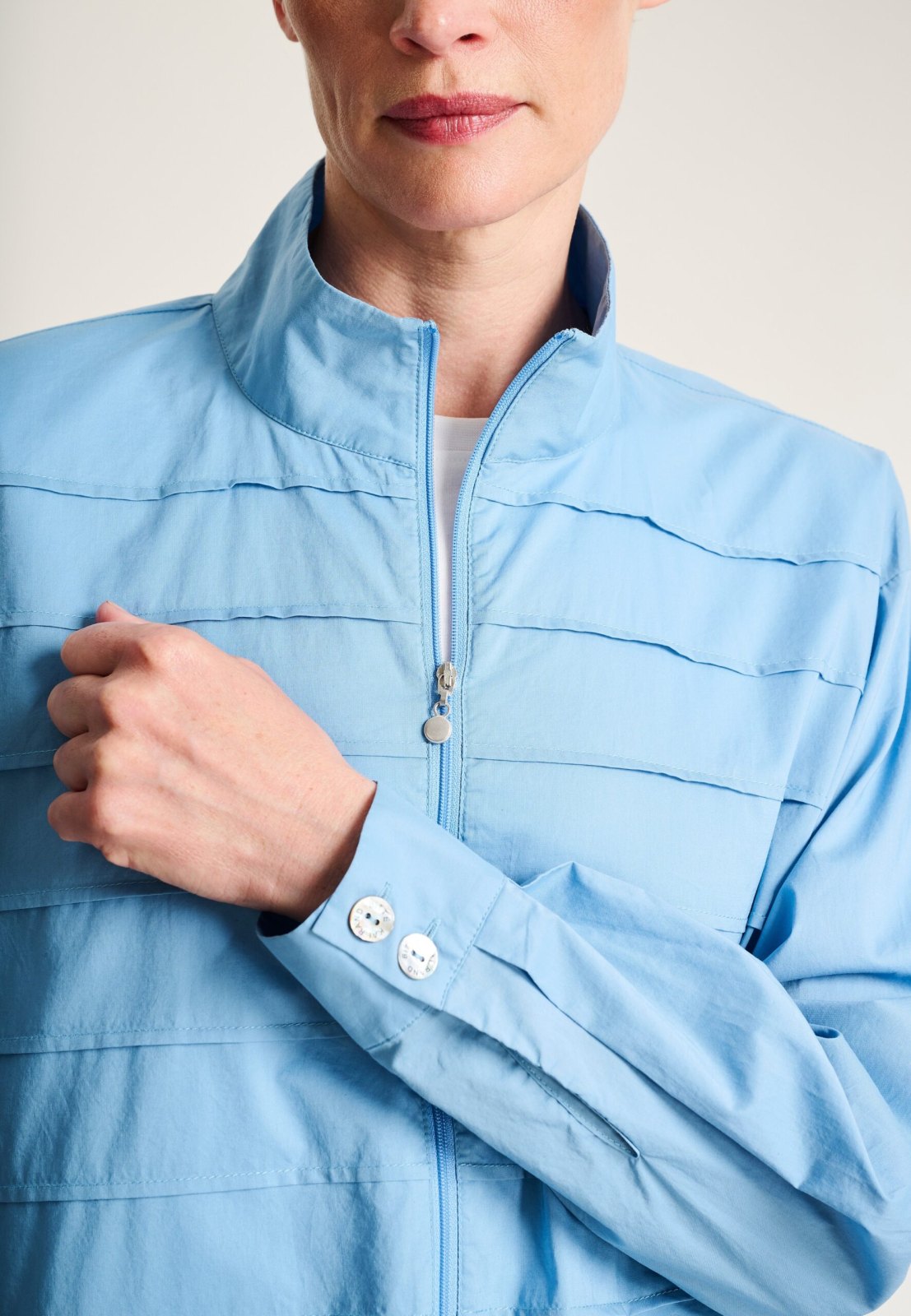 Core Cotton Pintuck Shirt Lake Blue 15303
