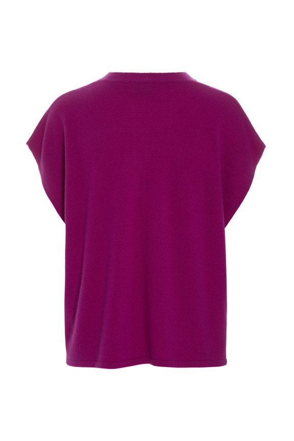 Kumo Cashmere Blouse With Buttons Pink Purple 15344