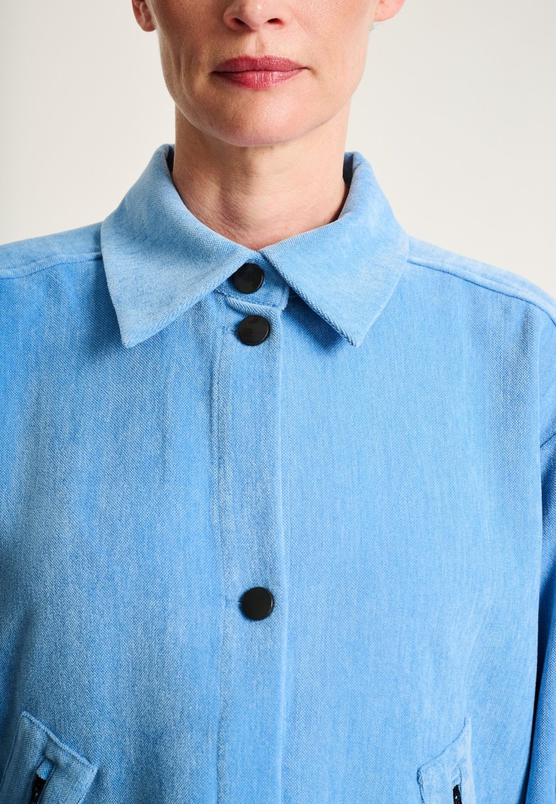 Shinji Jacket With Pockets Lake Blue 15388