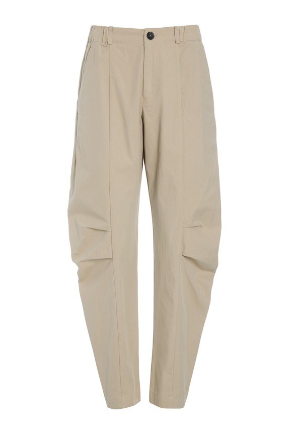 Tazuke Pleated Trousers Stone 15402