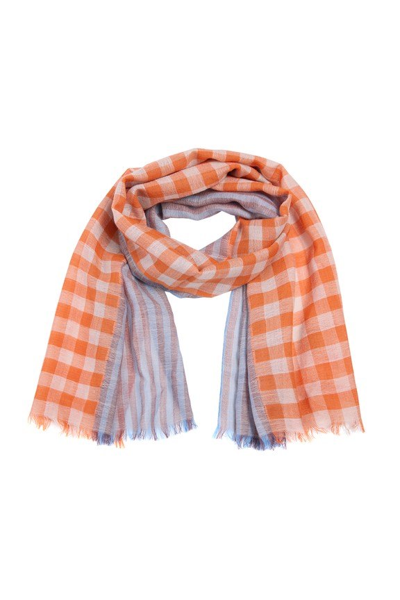 Checks'N' Stripes Scarf Dusty Rose Checks'N' Stripes 15472
