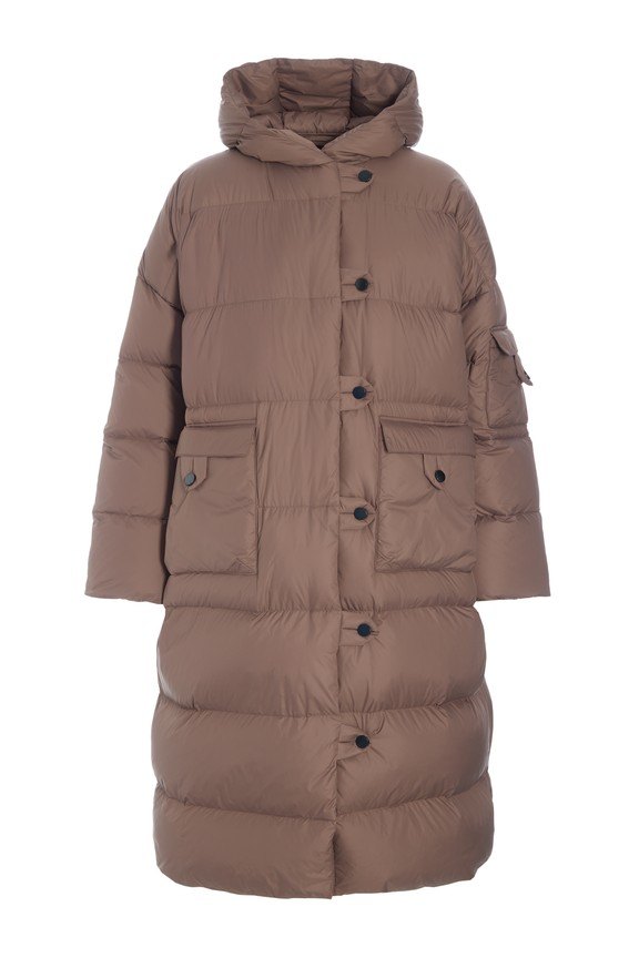 Feather Down Coat With Pockets Deer 15427