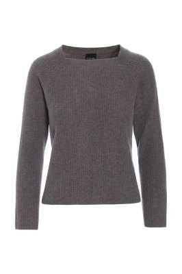 Kumo Cashmere Raglan Blouse Shark Melange 15345