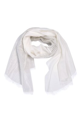 Silver Stripe Scarf Lily White/Silver Stripe 15184