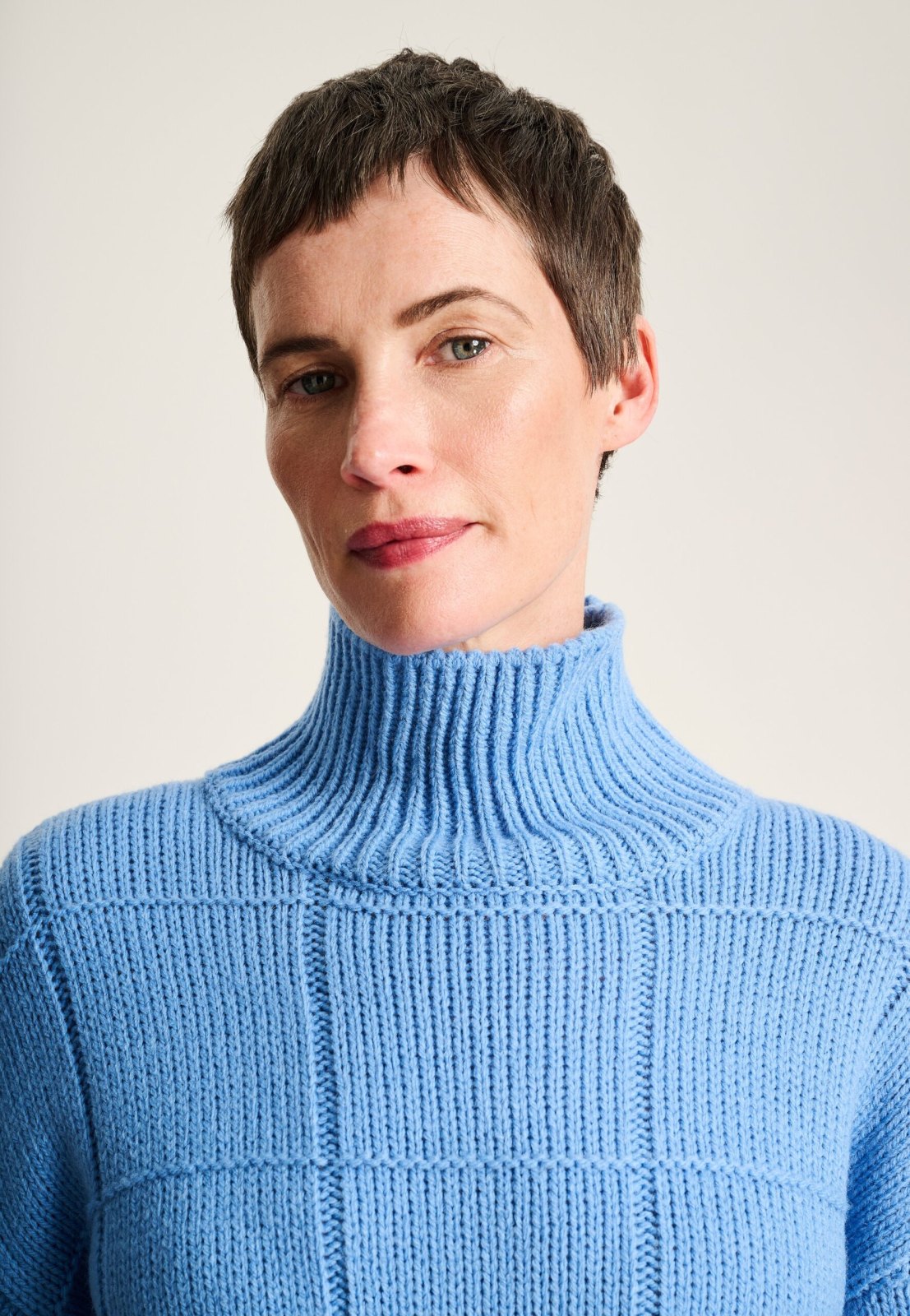 Nitto High-Neck Blouse Lake Blue 15447